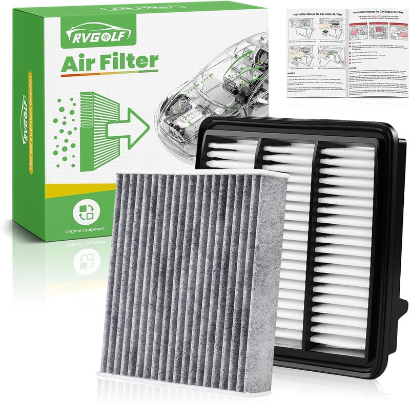 RVgolf Engine+Cabin Air Filters Fit Honda Civic 22-26, Accord 23-25, CR-V CRV 23-26 (ALL ONLY FIT 1.5L) Engine Filter Replace Cabin Filter Accessories# CF11182 17220-64A-A00 (Not for Hybrid 2.0L!) - Image 1